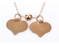 10k Yellow Gold Delicate Heart Motif Inspirational Charm Necklace, 