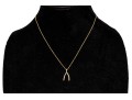Sterling Silver Vermeil Wishbone Motif Necklace, With Chain