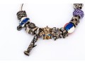 Pandora Sterling Silver Charm Bracelet And Charm Necklace, Including Rare Maple Leaf And Snowflake