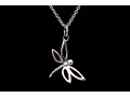 Tiffany & Co. Sterling Silver Pierced Dragonfly Silhouette Pendant, With Chain