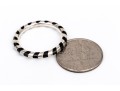 Tiffany & Co. Sterling Silver Paloma Picasso Black Enamel Candy Striped Stack Ring, Size 6