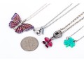 Collection Of Four Sterling Silver Whimsical Necklaces, Including A Shamrock, On Chains