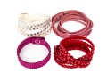 Swarovski Collection Of Four Felted And Crystal Studded Bracelets