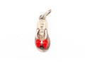 Tiffany & Co. Sterling Silver Playful Red Enamel Accented Flip Flop Charm