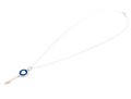 Tiffany & Co. Sterling Silver Blue Enamel Decorated Heart Tiffany Key, With Chain