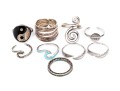 Collection Of Sterling Silver Rings, Sizes 6 To 7