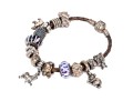 Pandora Sterling Silver Charming Animal Life Bracelet, On Woven Cord.