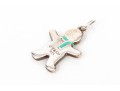 Tiffany & Co. Sterling Silver Charming Tiffany Blue Enamel Gingerbread Man Charm