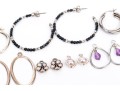Sterling Silver Collection Of Hoop Earrings And Earrings Jackets