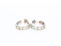 Sterling Silver Collection Of Four Opal Doublet Inlaid Drop Pendant And Hoop Earrings