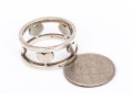 Tiffany & Co. Sterling Silver Striking 8.5 Mm Wide Heart Motif Band Ring, Size 6.75