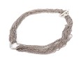 Tiffany & Co. Sterling Silver Chunky Multi Strand Curb Link Open Heart Choker