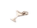 Tiffany & Co. Sterling Silver Debonair Martini Glass With Olive Charm