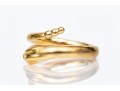Tiffany & Co. Elsa Peretti 18k Yellow Gold Magnificent Snake Motif Ring, Size 8.25, With Box