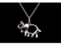 Tiffany & Co. Sterling Silver Contemporary Open Elephant Pendant, With Chain