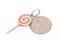 Tiffany & Co. Sterling Silver Whimsical Pink And White Enamel Lollipop Charm