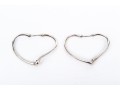Tiffany & Co. Sterling Silver Elsa Peretti Fabulous Open Heart Hoop Earrings