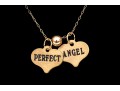 10k Yellow Gold Delicate Heart Motif Inspirational Charm Necklace, 