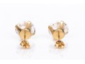 14k Yellow Gold 8mm CZ Solitaire Stud Earrings