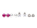 Sterling Silver Collection Of Four Pairs Of Stud Style Earrings