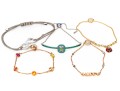 Swarovski Collection Of Rose, White And Yellow Toned Crystal Set Bracelets