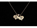 10k Yellow Gold Delicate Heart Motif Inspirational Charm Necklace, 