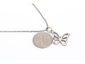 Tiffany & Co. Sterling Silver Pierced Butterfly Silhouette Pendant, With Chain