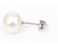 Sterling Silver Set Of Two Cultured Freshwater Pearl Stud Earrings, 8.25 Mm