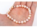 Pretty Pink To Ivory Toned 7.25mm To 7.75mm Matching Cultured Freshwater Pearl Necklace And Bracelet