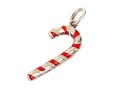 Tiffany & Co. Sterling Silver Festive Red And White Enamel Candy Cane Charm