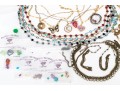 Collection Of Fashion And Costume Jewelry Bracelets, Necklaces, Rings And Brooches