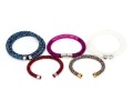 Swarovski Collection Of Five Crystal Set Bracelets, Double Tour, Cuff And Slide Lock Styles