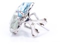 Two Pairs Of Pretty Sterling Silver Earrings, Amethyst Hoops And Blue Topaz Clusters