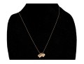 10k Yellow Gold Delicate Heart Motif Inspirational Charm Necklace, 