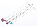 Collection Of Four Sterling Silver Whimsical Necklaces, Including A Shamrock, On Chains