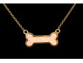 Sterling Silver Rose Vermeil White Opal Doublet Set Dogbone Motif Necklace On Chain