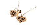 10k Yellow Gold Delicate Heart Motif Inspirational Charm Necklace, 