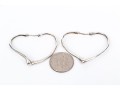 Tiffany & Co. Sterling Silver Elsa Peretti Fabulous Open Heart Hoop Earrings