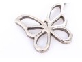 Tiffany & Co. Sterling Silver Pierced Butterfly Silhouette Pendant, With Chain