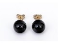 Tiffany & Co. Sterling Silver Classic 10mm Black Onyx Ball Stud Earrings
