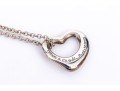 Tiffany & Co. Sterling Silver Elsa Peretti Open Heart Pendant, With Chain