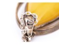 Sterling Silver Collection Of Ten Stone, Glass, Amber And Composite Necklaces