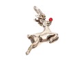 Tiffany & Co. Sterling Silver Merry Red Enamel Accented Rudolph The Reindeer Charm