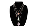 Collection Of Seven Goldstone Glass, Rose Quartz, Abalone, And Citrine Jewelry Pieces