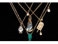 Swarovski Crystal Collection Of Four Crystal Set Necklaces, Rose And Yellow Tones