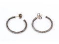 David Yurman Sterling Silver Classic Round Cable Hoop Earrings