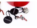 Pandora Sterling Silver Christmas Themed Charms, On A Woven Champagne Cord Bracelet