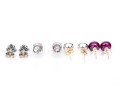 Sterling Silver Collection Of Four Pairs Of Stud Style Earrings