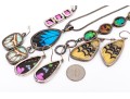 Sterling Silver Collection Of Unique Butterfly Wing Motif Jewelry Pieces