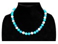 Tiffany & Co. Sterling Silver Paloma Picasso Stunning Blue Amazonite And White Chalcedony Beads